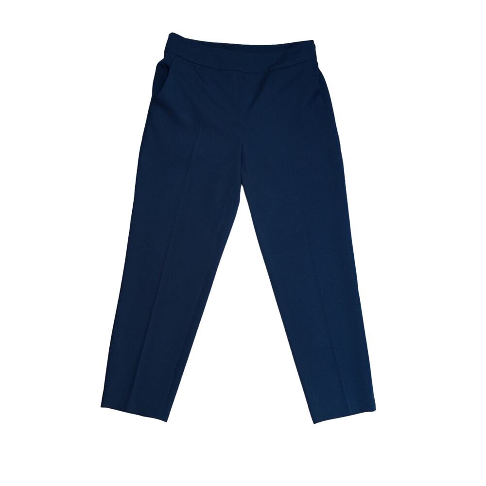 Women Black Classic Daily Elastic Comfy Stretch Tapered Pants Trousers Medium